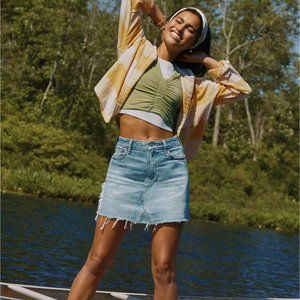 AE Denim A-Line Mini Skirt